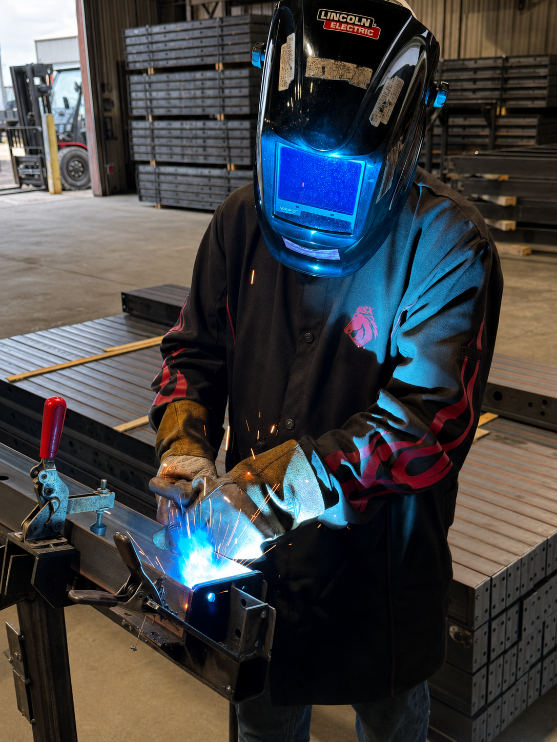 Welding sparks
